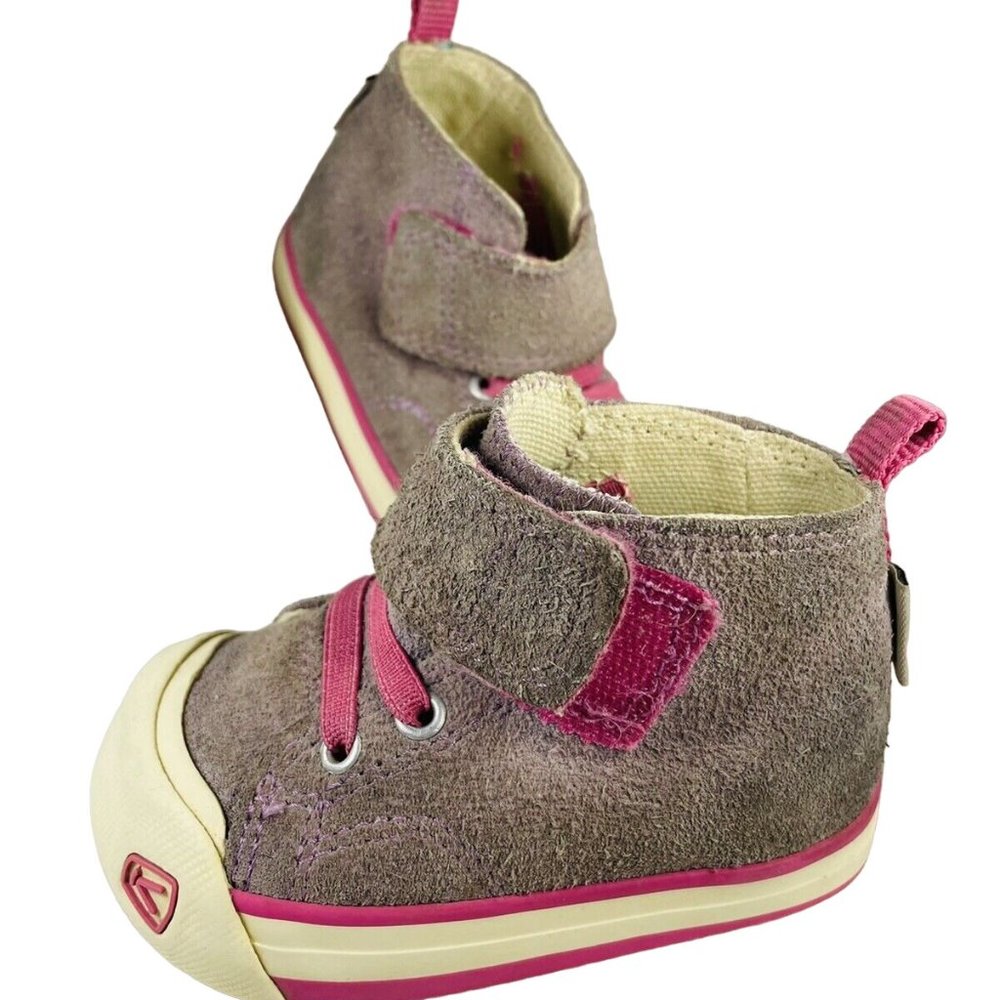 Keen Coronado High Top Pink Purple Suede Sneaker Shoes SZ 4 Toddler Non Marking - Picture 2 of 12